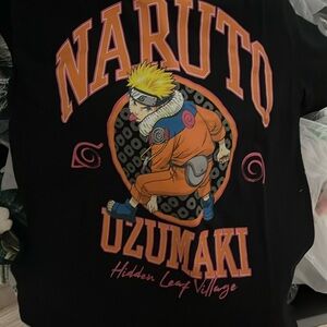 Black Naruto kids shirt size 10/12 new never worn